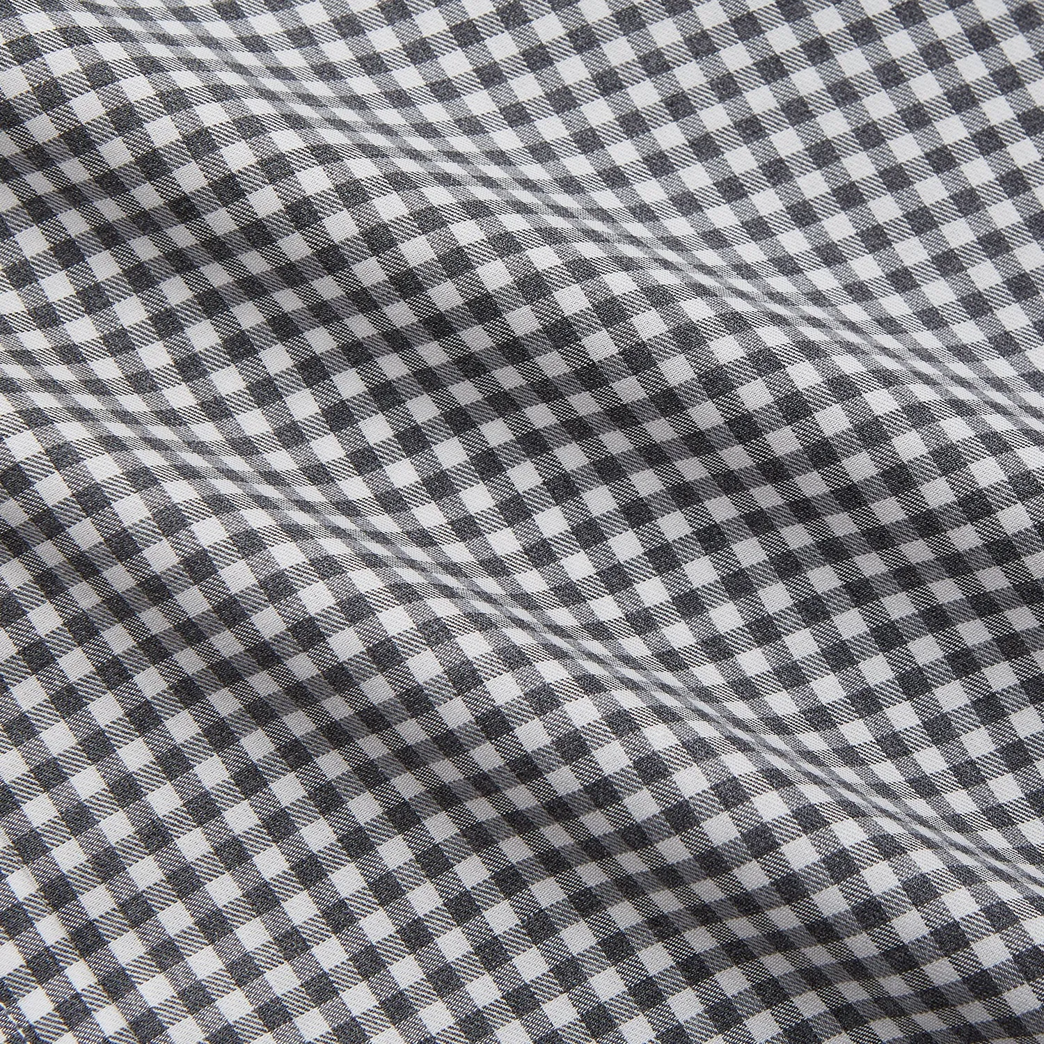 Grey Gingham Check Cotton Melange Regular Fit Mayfair Shirt sold by Turnbull & Asser product image thumbnail 4