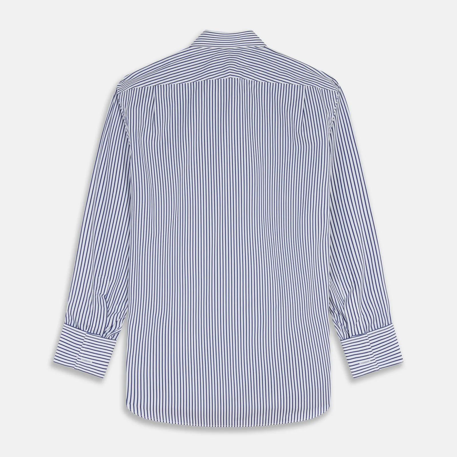 Navy Stripe Cotton Regular Fit Whitby Shirt sold by Turnbull & Asser product image thumbnail 5