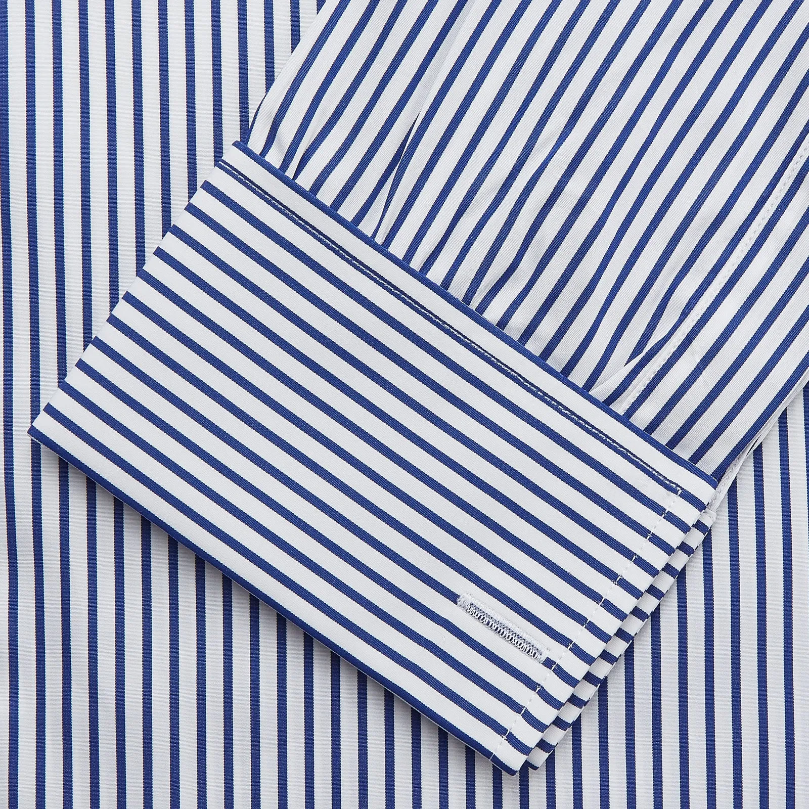 Navy Stripe Cotton Regular Fit Whitby Shirt sold by Turnbull & Asser product image thumbnail 3