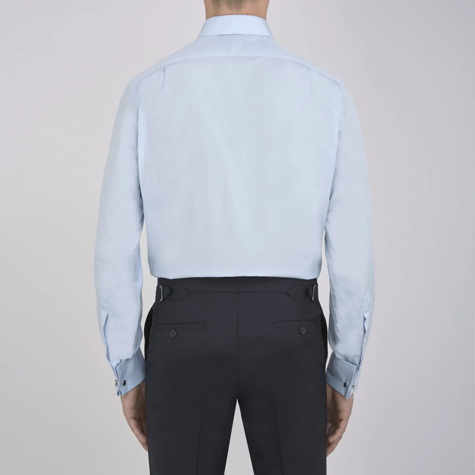 Light Blue Sea Island Quality Cotton Shirt with T&A Collar and Double Cuffs sold by Turnbull & Asser product image thumbnail 3