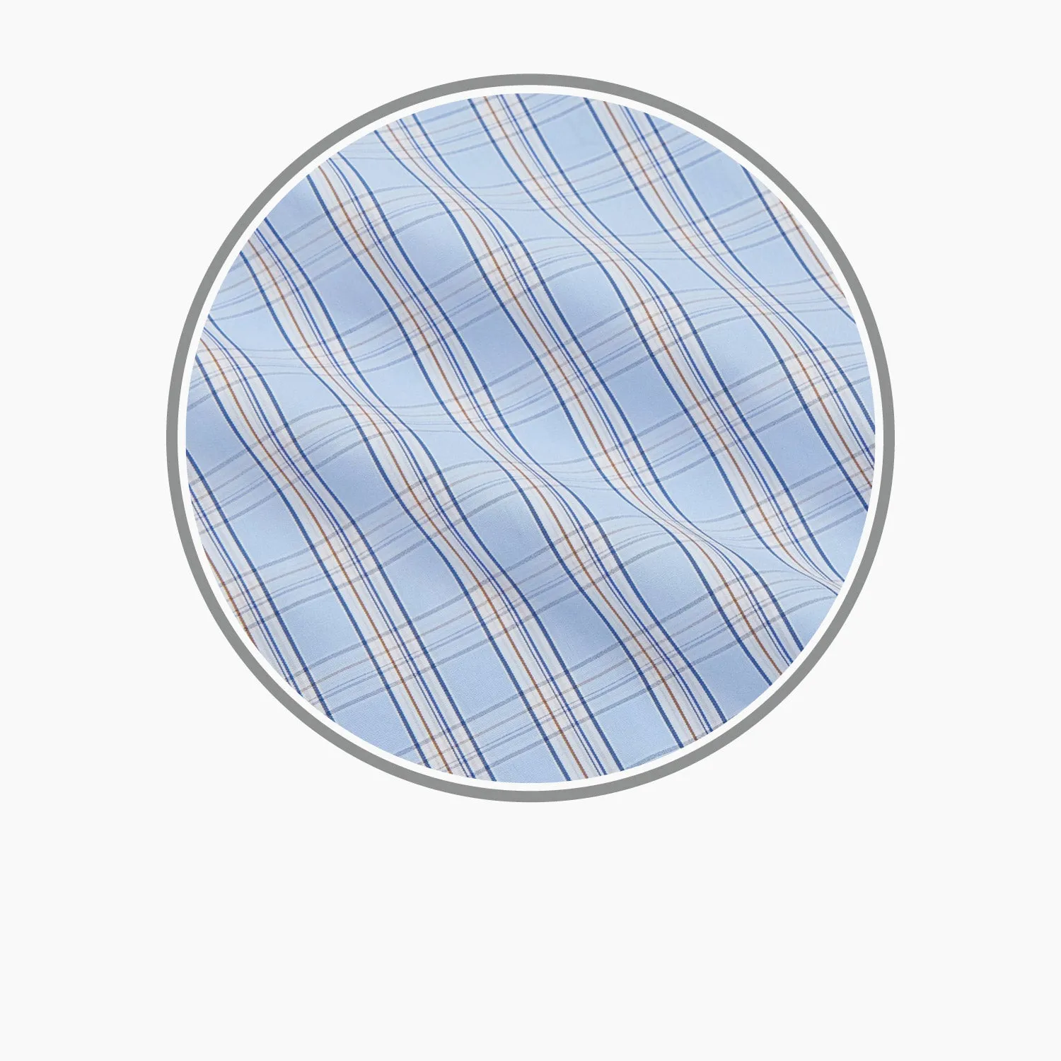 Pale Blue Multi-check Cotton Fabric sold by Turnbull & Asser product image thumbnail 3