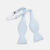 Pale Blue and White Hounstooth Silk Bow Tie sold by Turnbull & Asser