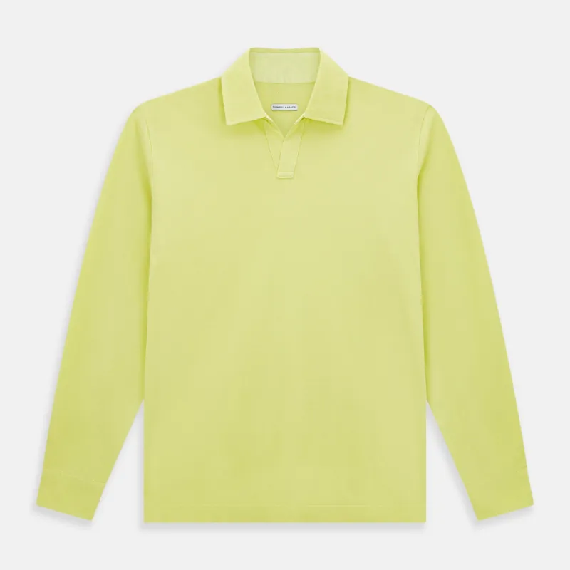 Lime Green Rugby Polo Shirt sold by Turnbull & Asser
