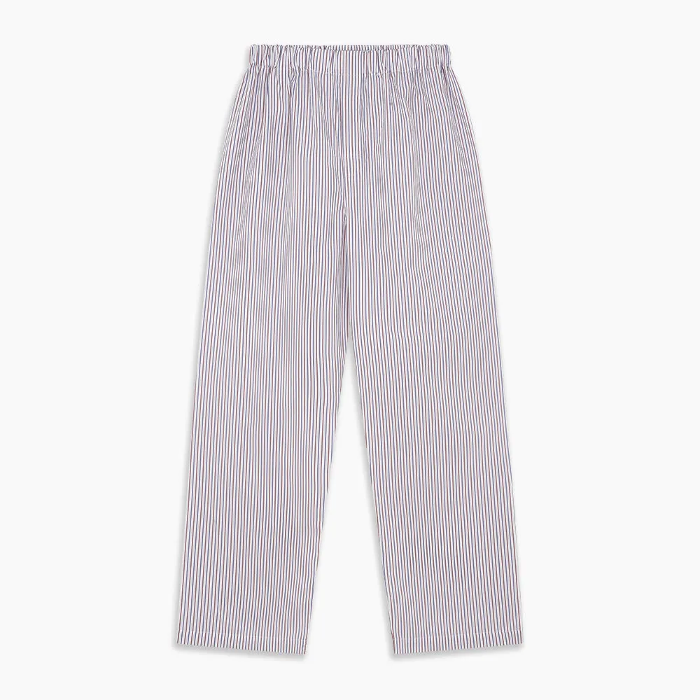 Red and Blue Stripe Cotton Hastings Pyjama Trousers sold by Turnbull & Asser product image thumbnail 3