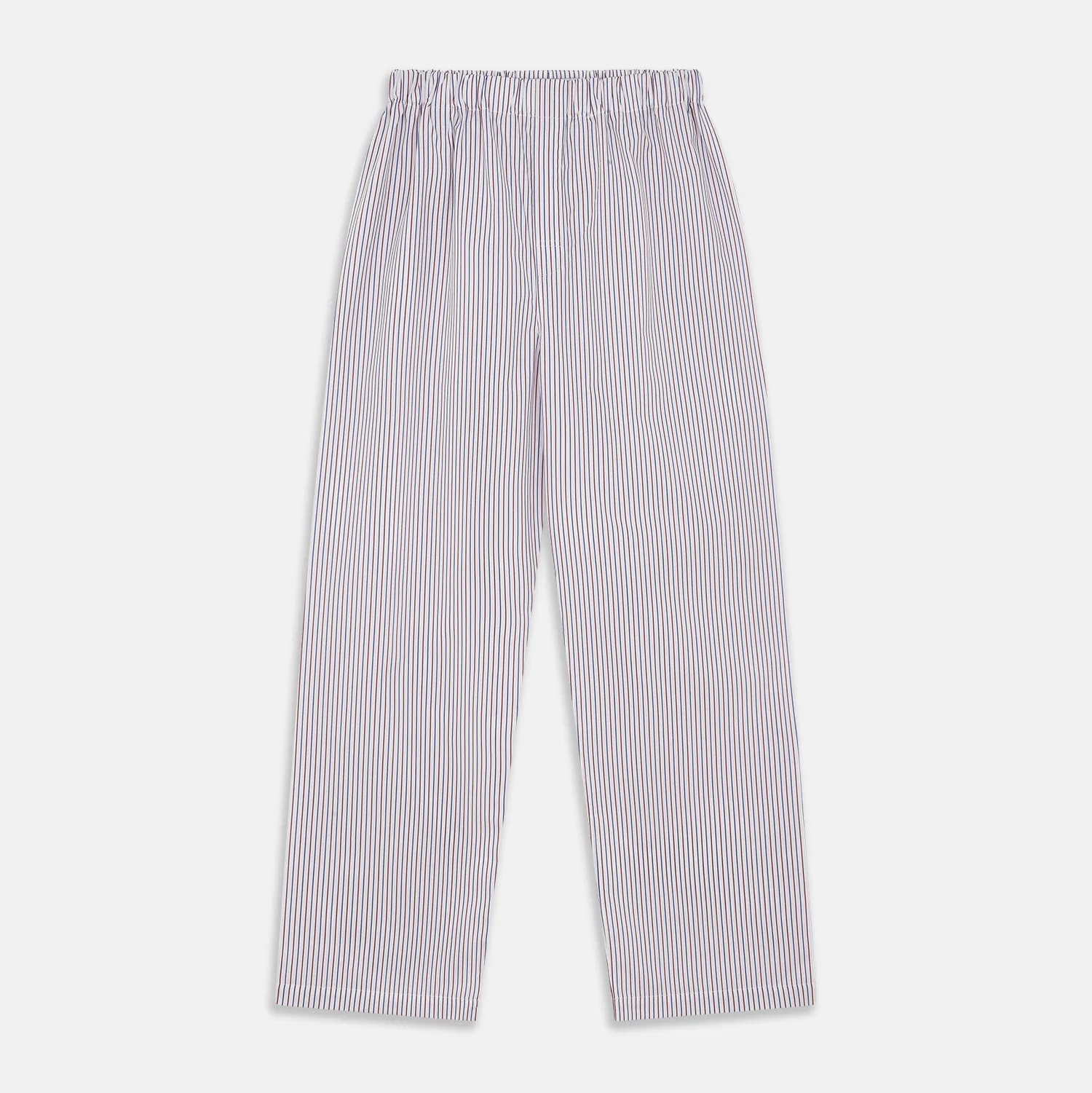 Red and Blue Stripe Cotton Hastings Pyjama Trousers sold by Turnbull & Asser