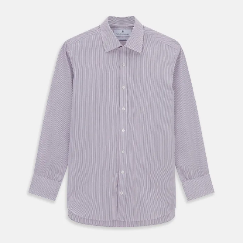 Purple Pinstripe Mayfair Shirt sold by Turnbull & Asser