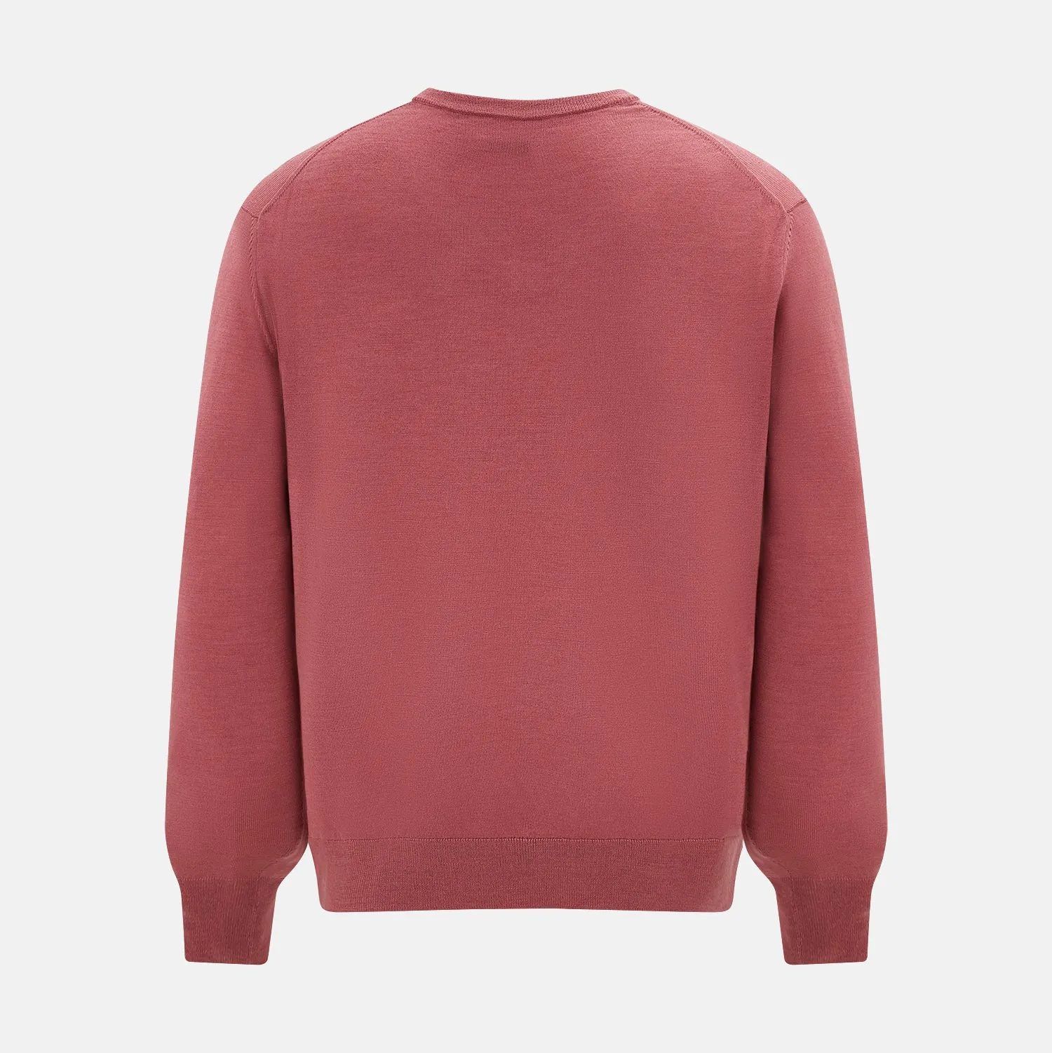 Antique Pink Merino V-Neck-Jumper sold by Turnbull & Asser product image thumbnail 3