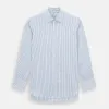 Blue and Navy Double Stripe Mayfair Shirt sold by Turnbull & Asser