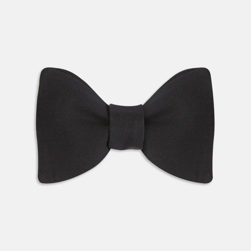 Black Barathea Bow Tie sold by Turnbull & Asser