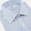 Blue and Navy Double Stripe Mayfair Shirt sold by Turnbull & Asser