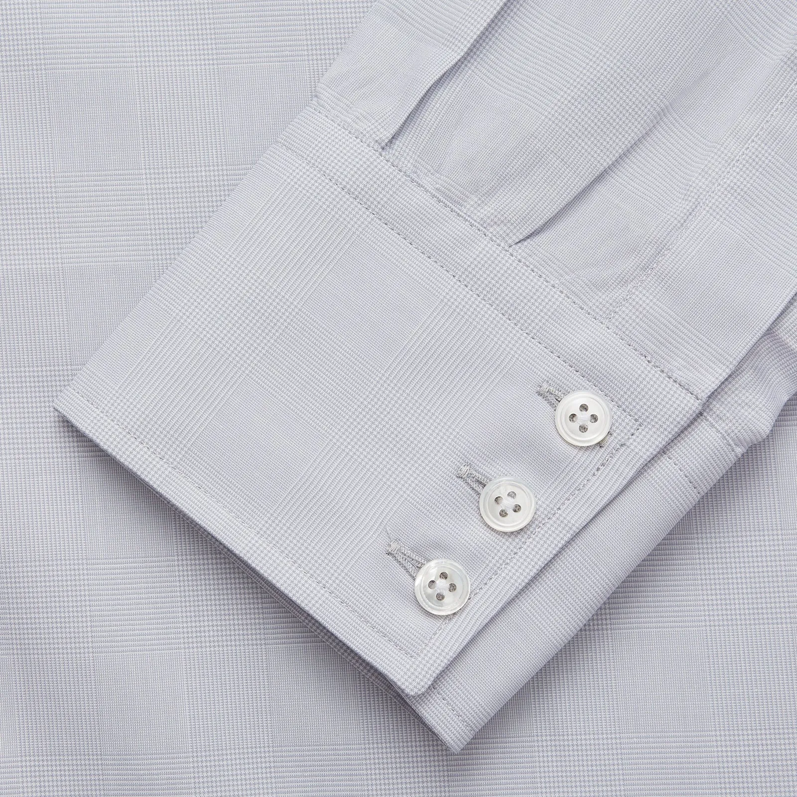 Faded Blue Block Check Cotton Regular Fit Mayfair Shirt sold by Turnbull & Asser product image thumbnail 3