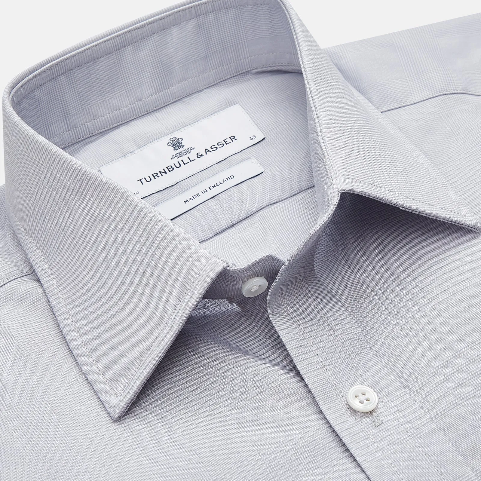 Faded Blue Block Check Cotton Regular Fit Mayfair Shirt sold by Turnbull & Asser product image thumbnail 2