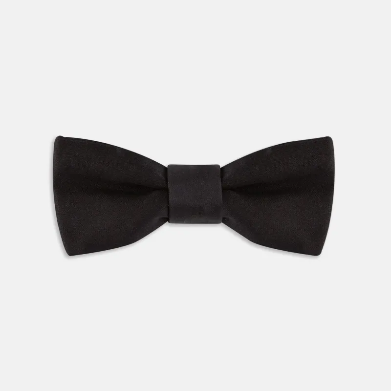 Black Batwing Satin Bow Tie sold by Turnbull & Asser