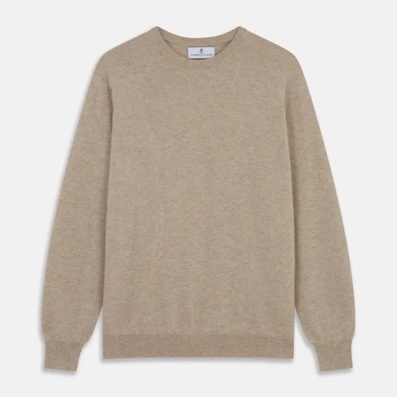 Beige Cashmere Glenn Jumper sold by Turnbull & Asser