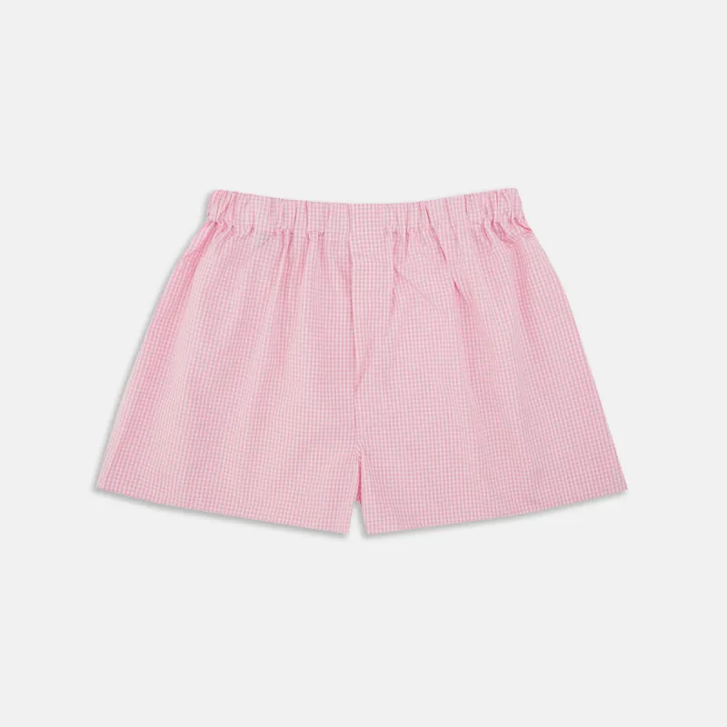 Pink Gingham Cotton Boxer Shorts sold by Turnbull & Asser