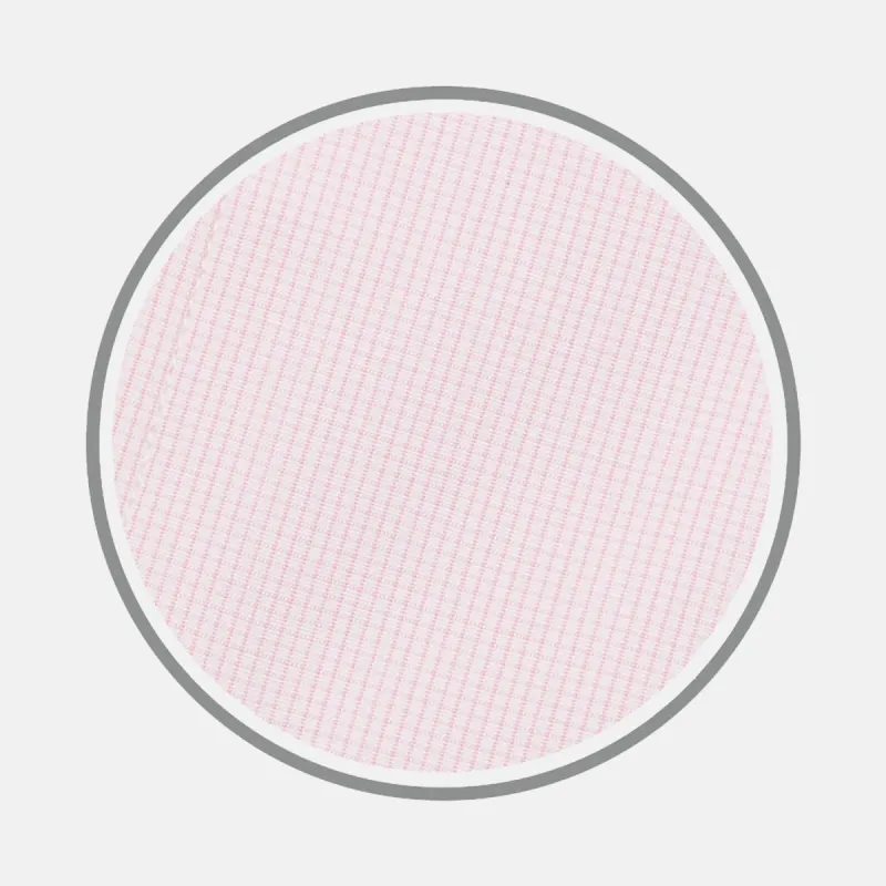 Pink Fine Check Cotton Fabric sold by Turnbull & Asser