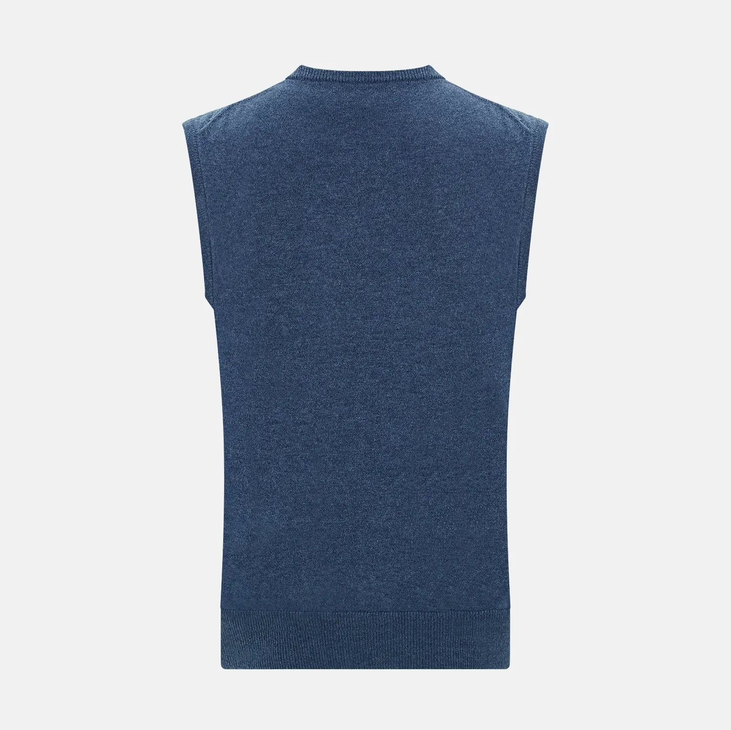 Pacific Blue Cashmere Round Neck Vest sold by Turnbull & Asser product image thumbnail 3