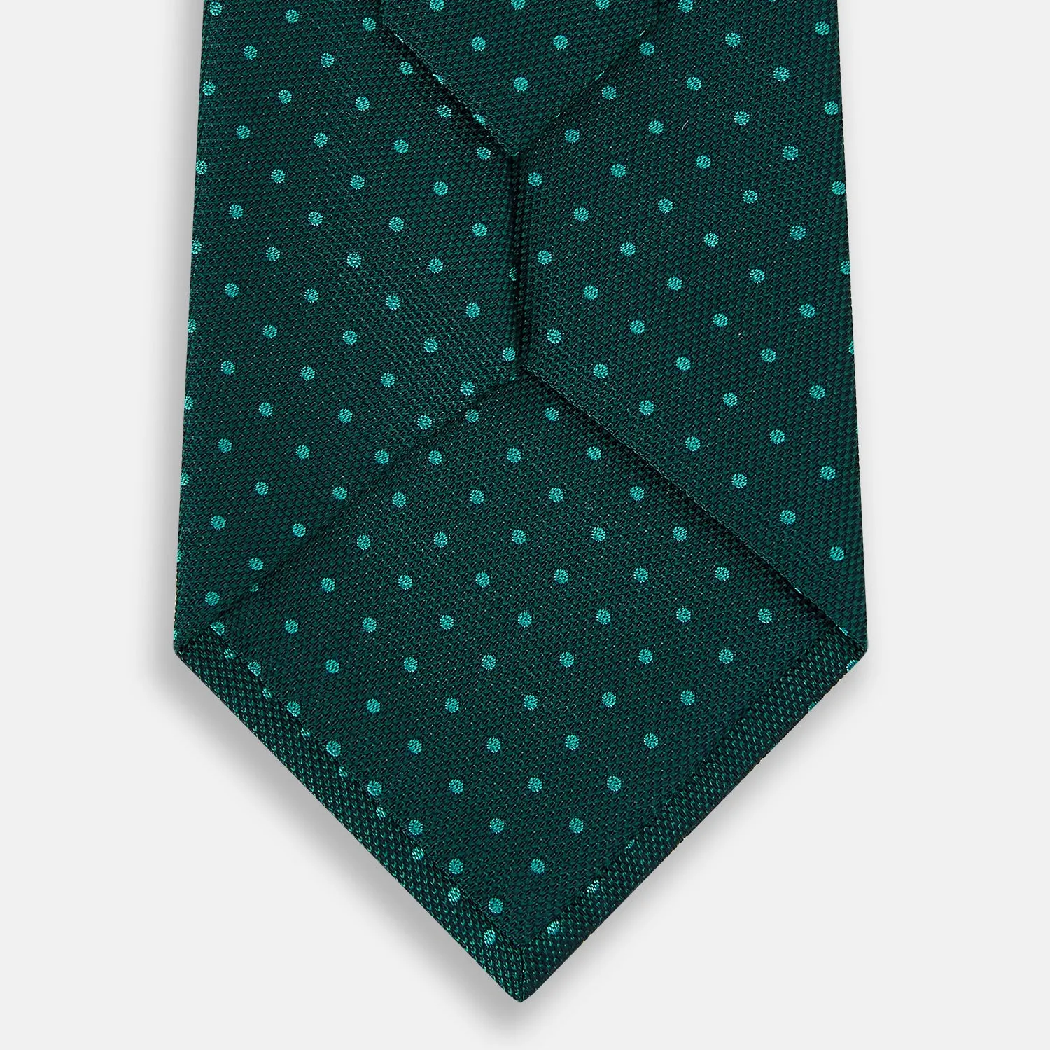 Blue and Forest Green Micro Dot Silk Tie sold by Turnbull & Asser product image thumbnail 3
