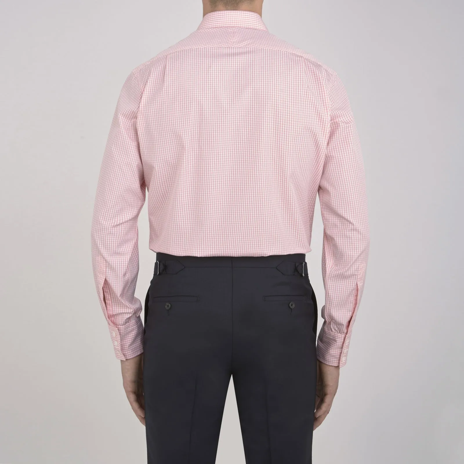 Light Pink Gingham Check Shirt with T&A Collar and 3-Button Cuffs sold by Turnbull & Asser product image thumbnail 3