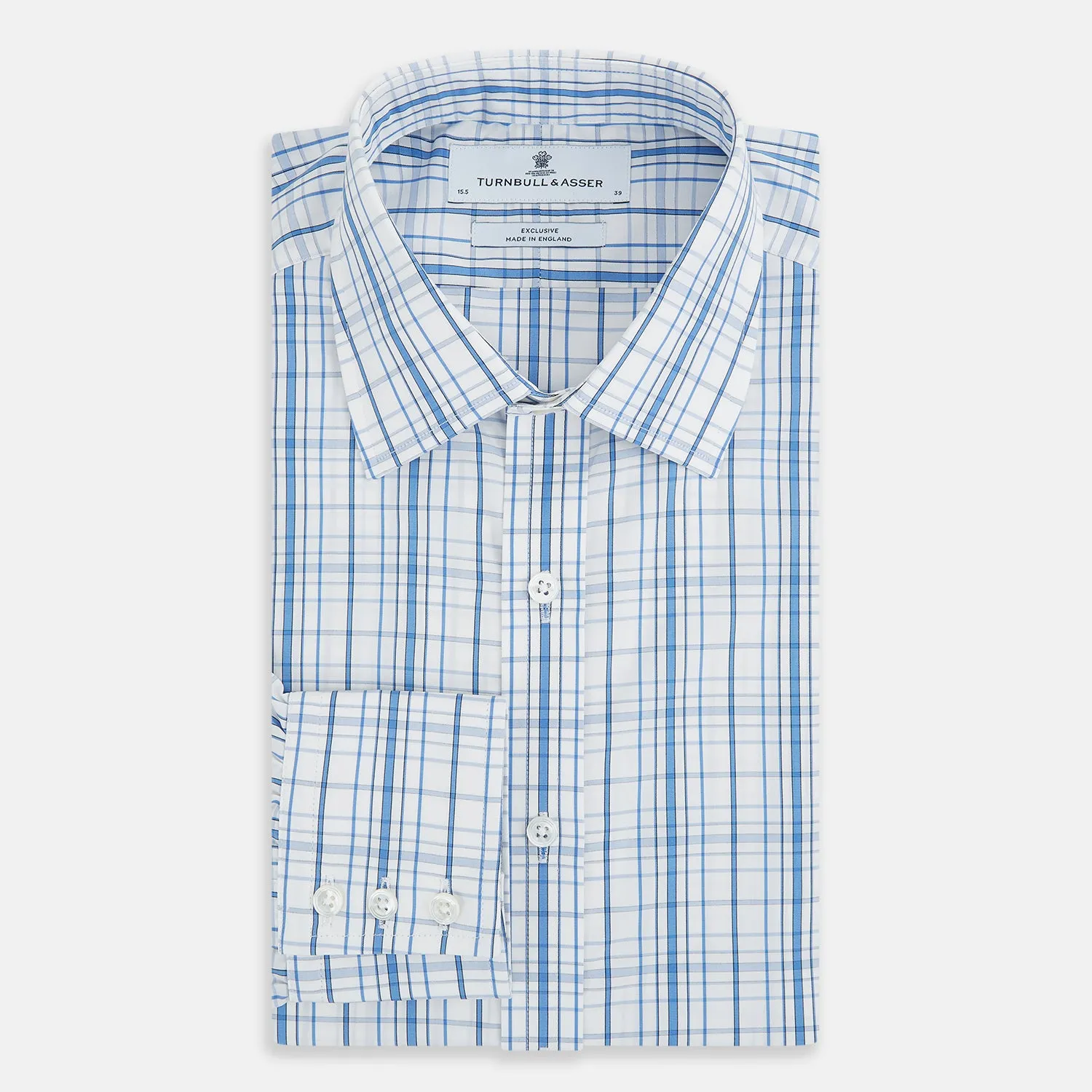 Blue Plaid Check Mayfair Shirt sold by Turnbull & Asser product image thumbnail 5