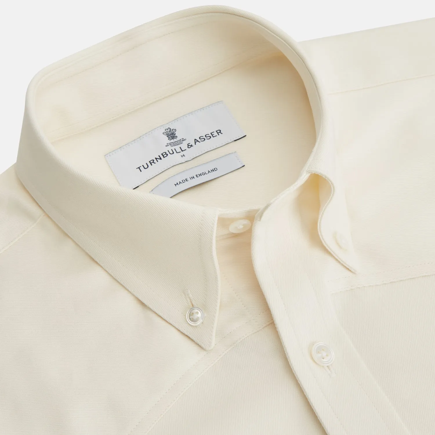Cream Cotton Weekend Fit Western Shirt with Dorset Collar sold by Turnbull & Asser product image thumbnail 5