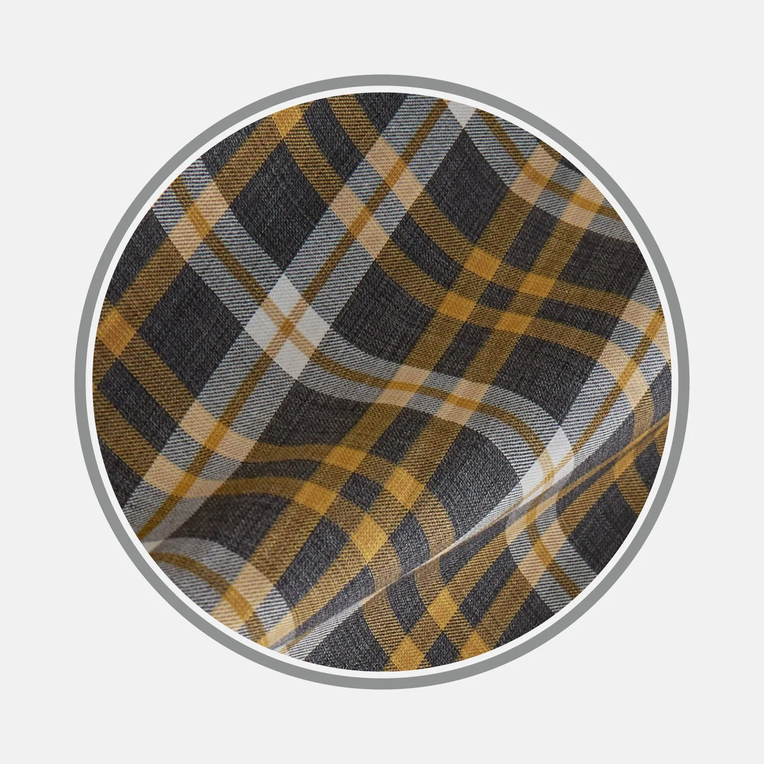 Yellow Check Cotton Fabric sold by Turnbull & Asser