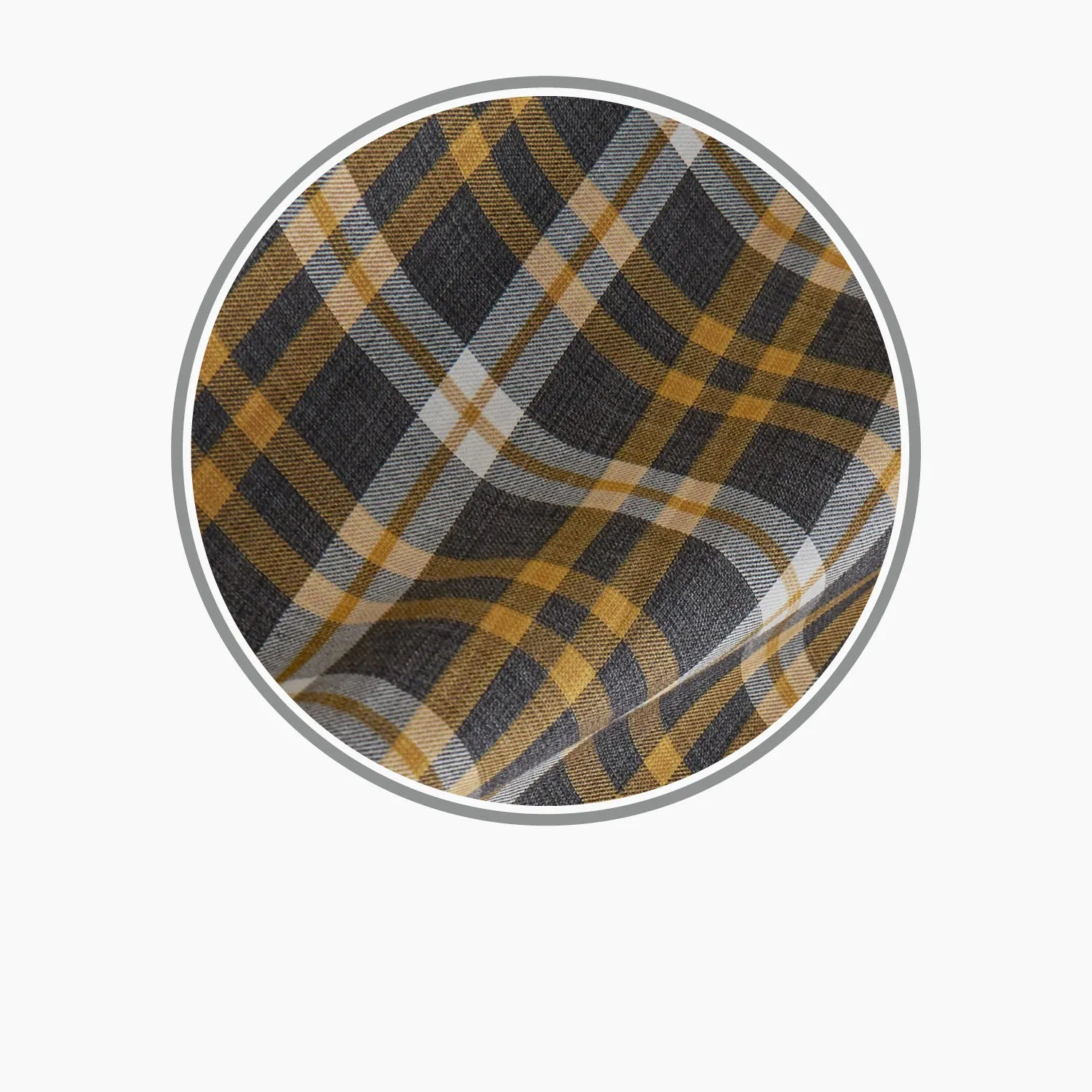 Yellow Check Cotton Fabric sold by Turnbull & Asser product image thumbnail 3