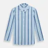 Blue Baiadera Stripe Pyjama Shirt sold by Turnbull & Asser