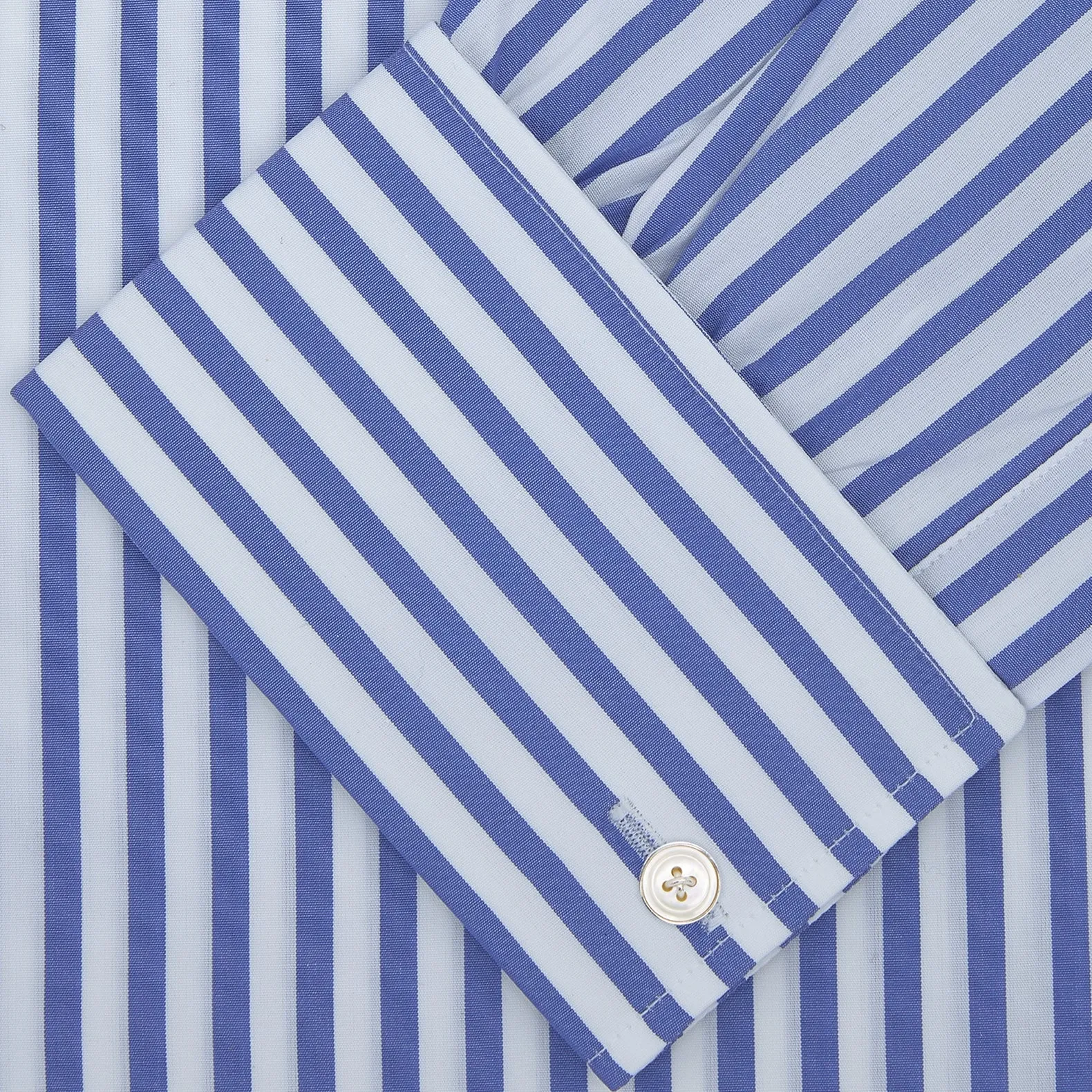 Blue and White Candy Stripe Shirt with Regent Collar and Double Cuffs sold by Turnbull & Asser product image thumbnail 2