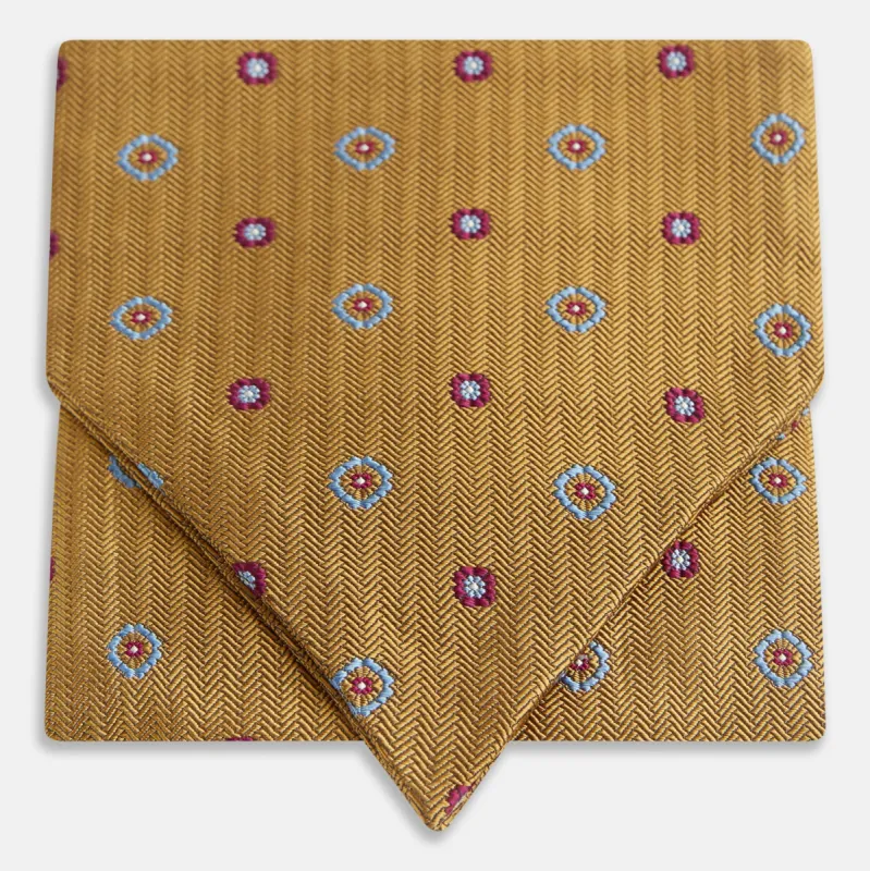 Gold Motif Silk Cravat sold by Turnbull & Asser