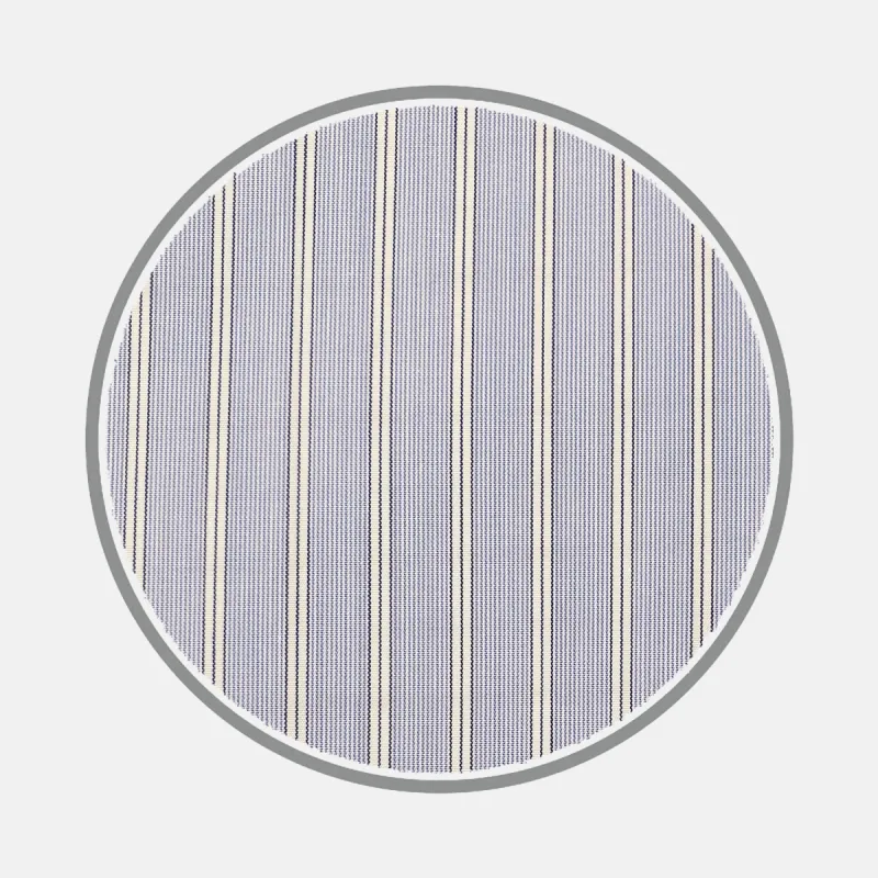 Navy Variable Stripe Silverline Cotton Fabric sold by Turnbull & Asser