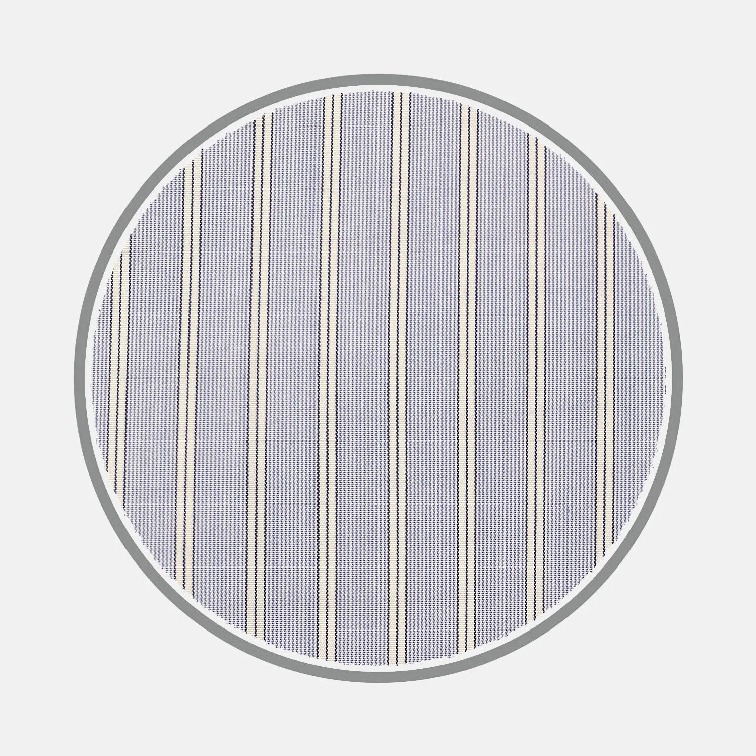 Navy Variable Stripe Silverline Cotton Fabric sold by Turnbull & Asser