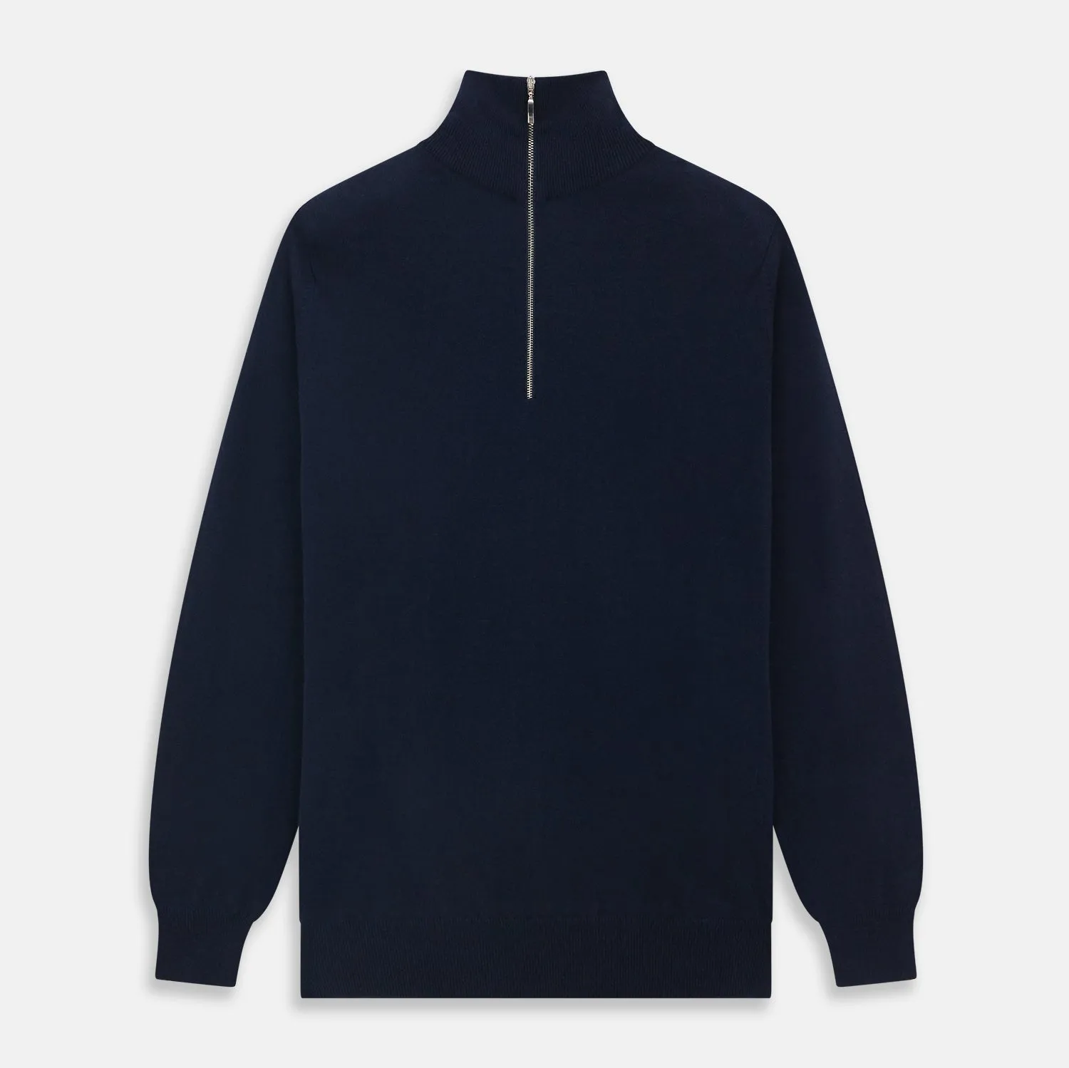 Navy Half-Zip Cashmere Jumper sold by Turnbull & Asser