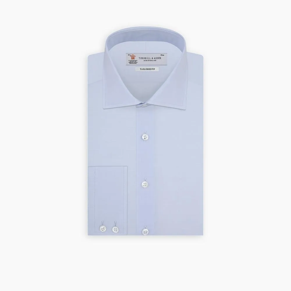 Tailored Fit Two-Fold 120 Light Blue Shirt with Kent Collar and 2-Button Cuffs sold by Turnbull & Asser product image thumbnail 5