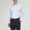 Tailored Fit Two-Fold 120 Light Blue Shirt with Kent Collar and 2-Button Cuffs sold by Turnbull & Asser