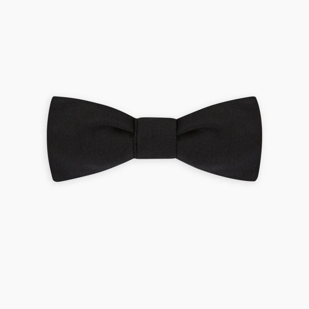Black Narrow Silk Bow Tie sold by Turnbull & Asser product image thumbnail 5