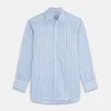Green Stripe Cotton Fabric sold by Turnbull & Asser