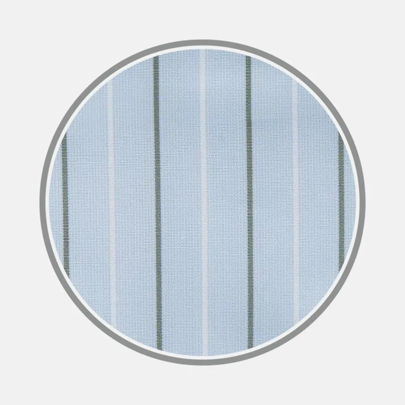 Green Stripe Cotton Fabric sold by Turnbull & Asser