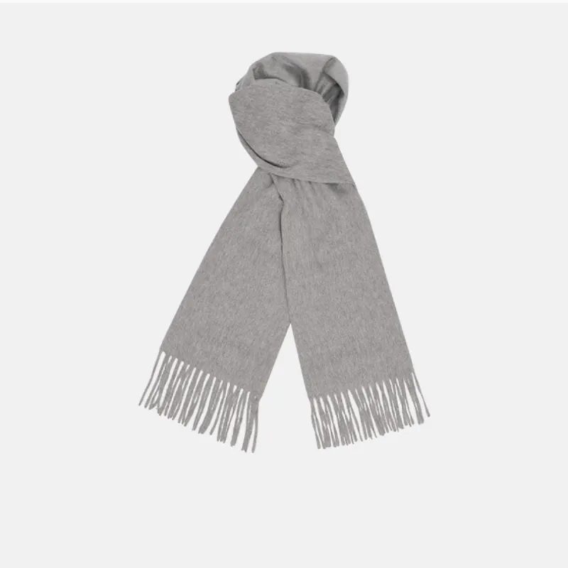 Flannel Grey Pure Cashmere Scarf sold by Turnbull & Asser
