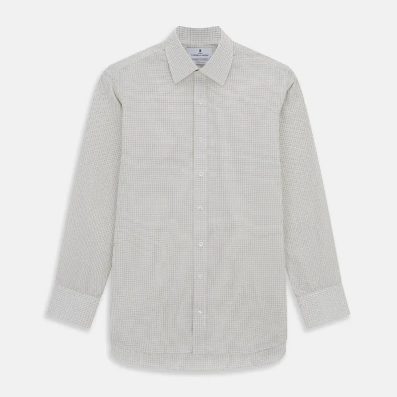 Pale Blue Graph Check Mayfair Shirt sold by Turnbull & Asser
