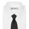 Slim Black Twill Silk Tie sold by Turnbull & Asser