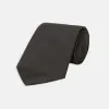 Slim Black Twill Silk Tie sold by Turnbull & Asser