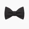 Black Herringbone Silk Bow Tie sold by Turnbull & Asser