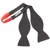 Black Herringbone Silk Bow Tie sold by Turnbull & Asser