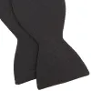 Black Herringbone Silk Bow Tie sold by Turnbull & Asser