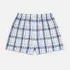 Blue Blazer Check Godfrey Boxer Shorts sold by Turnbull & Asser