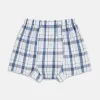 Blue Blazer Check Godfrey Boxer Shorts sold by Turnbull & Asser