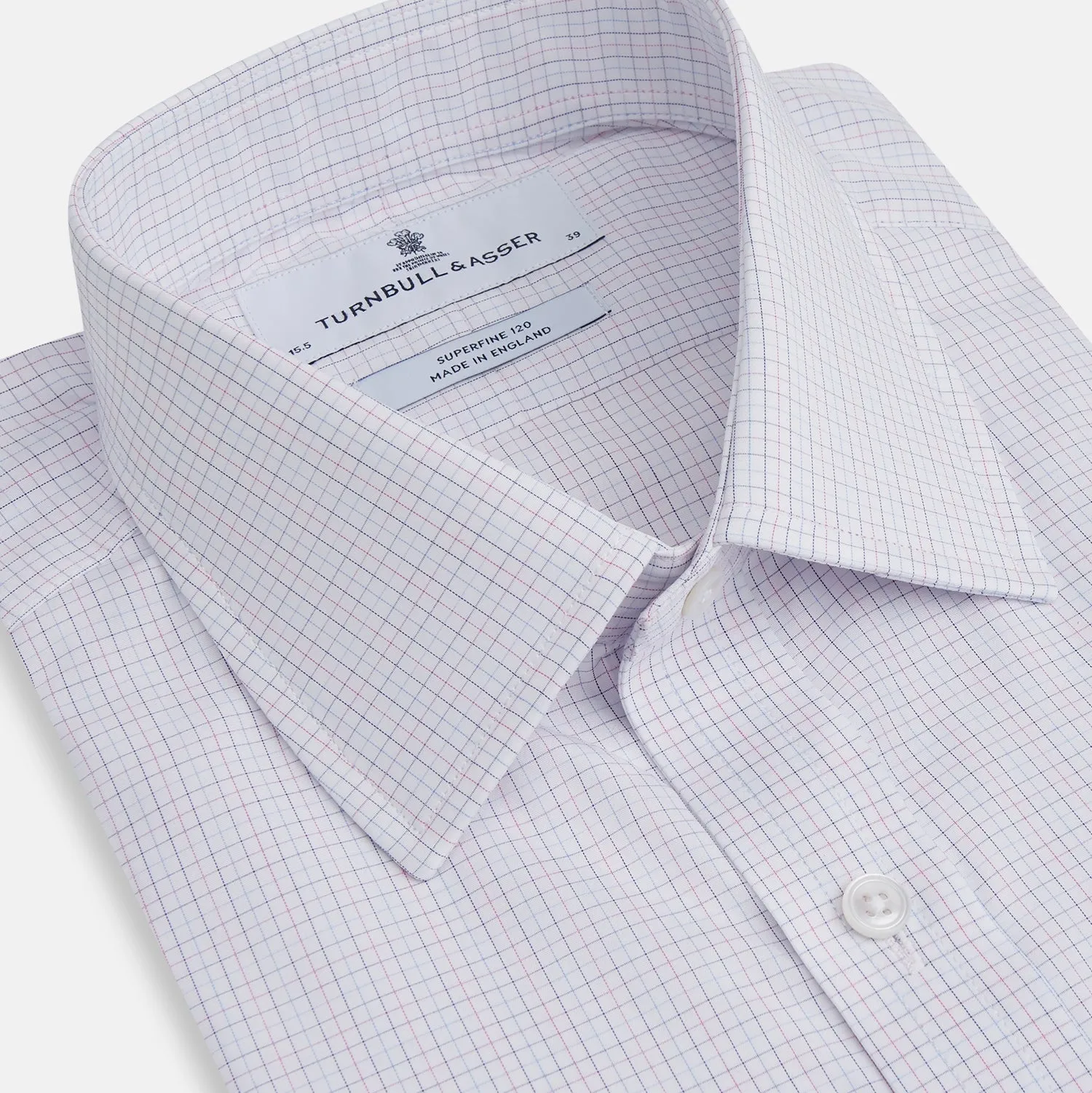 Red and Blue Tattersall Check Mayfair Shirt sold by Turnbull & Asser product image thumbnail 2