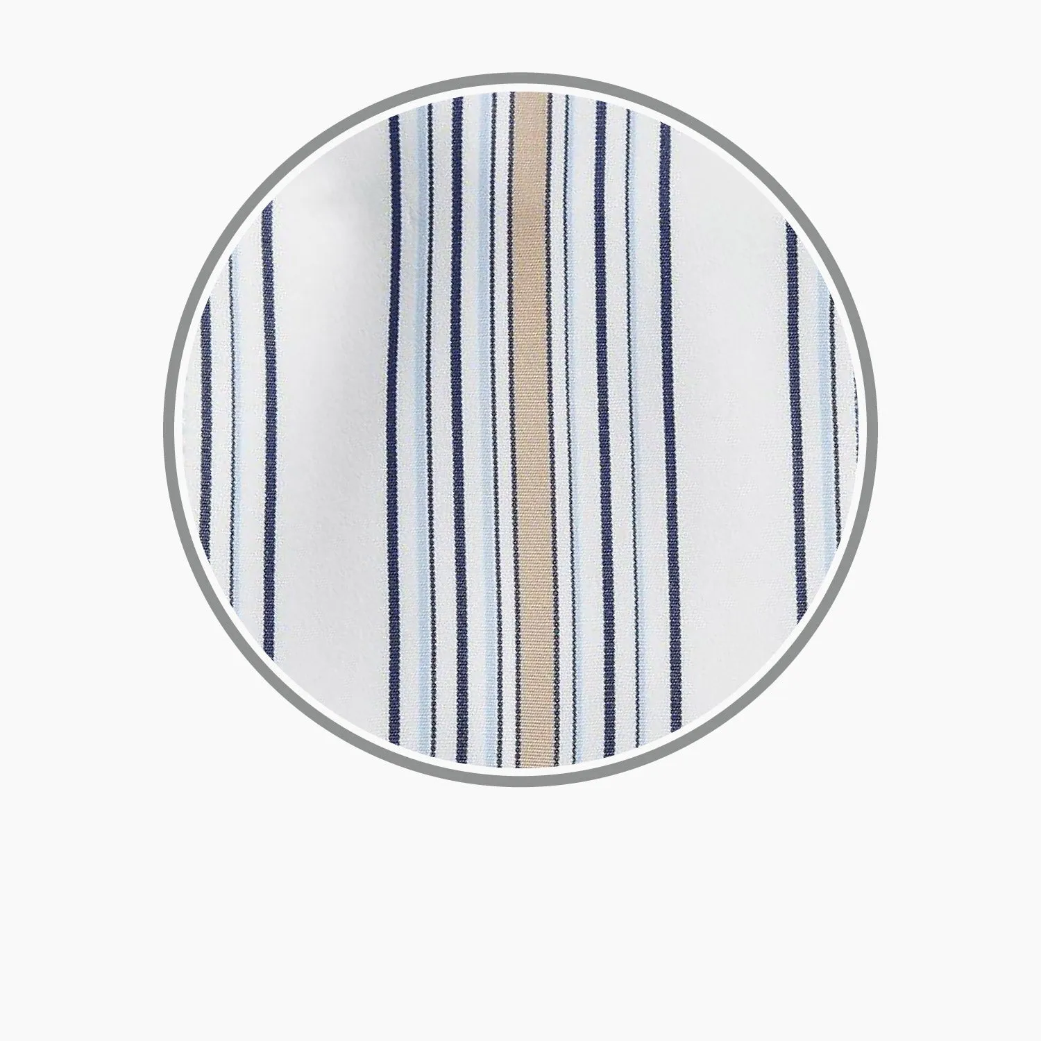 Sand Multi Stripe Cotton Fabric sold by Turnbull & Asser product image thumbnail 3