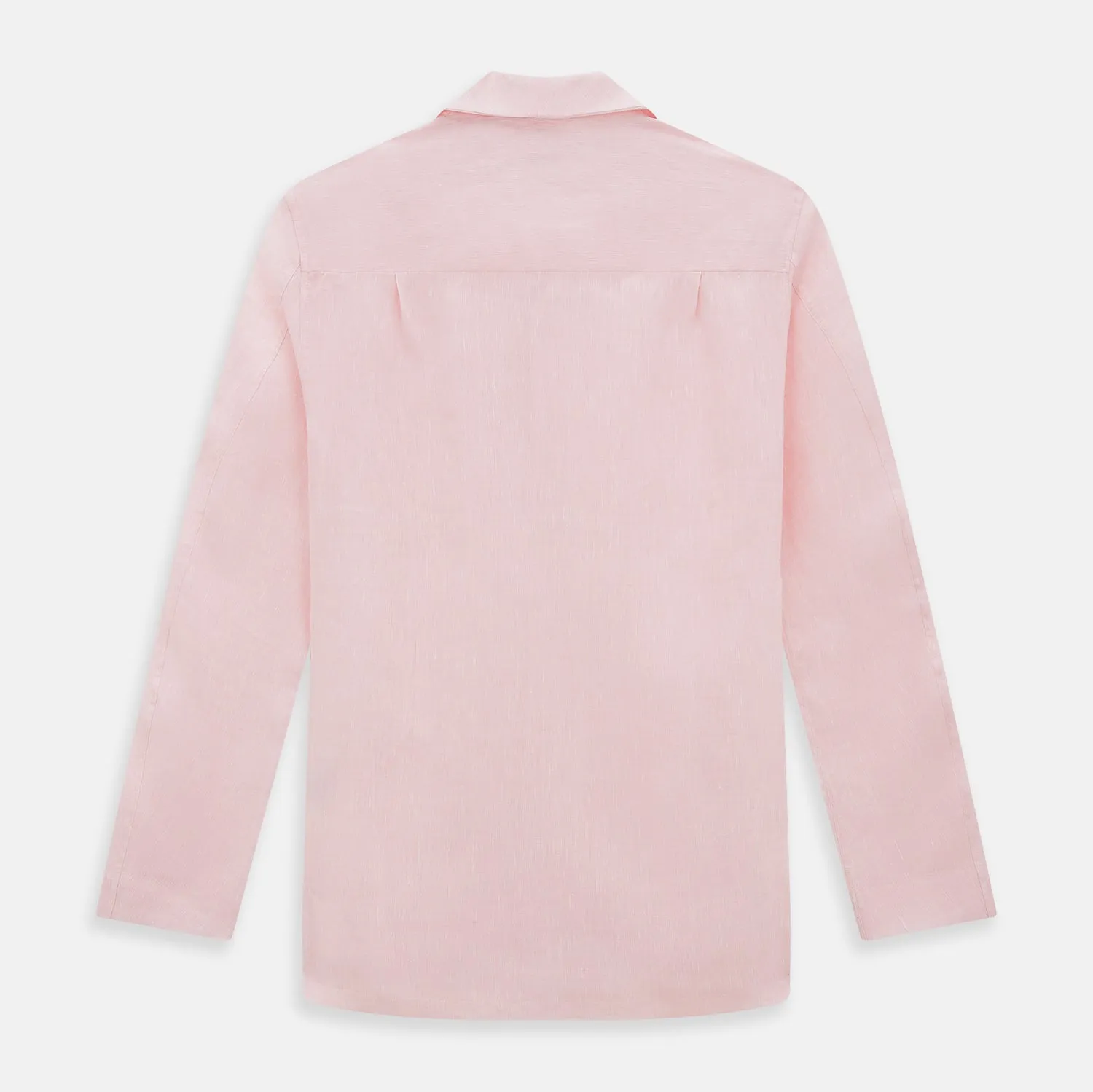 Pale Pink Linen Pyjama Shirt sold by Turnbull & Asser product image thumbnail 3